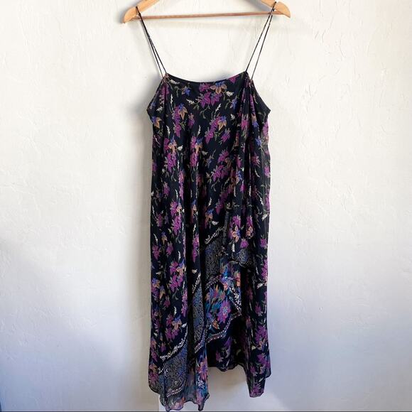 Vintage Lizzy & Johnny Boho Floral Midi‎ Dress - Picture 1 of 7